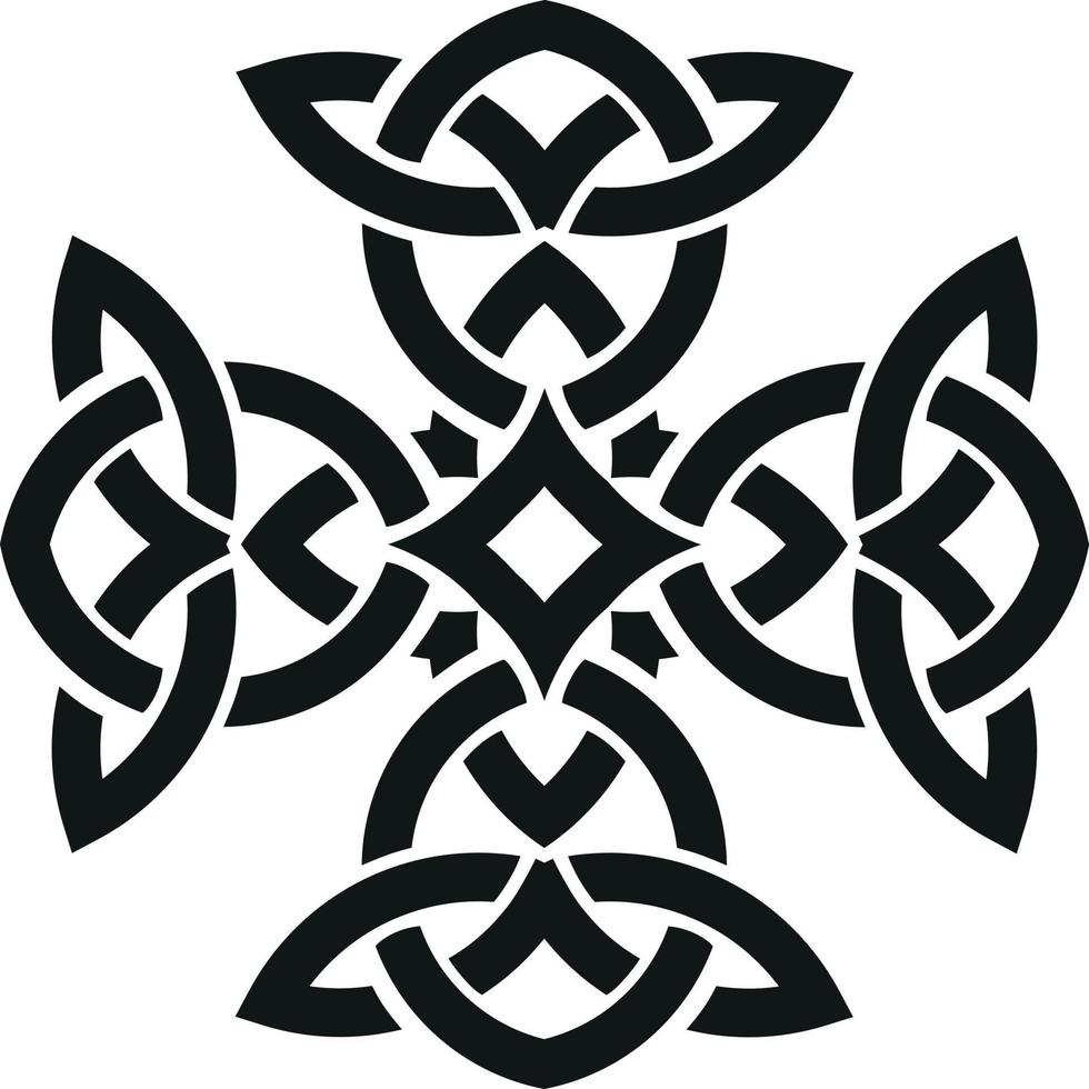 Vector Graphics Of A Celtic Knot Resembling A Cross
