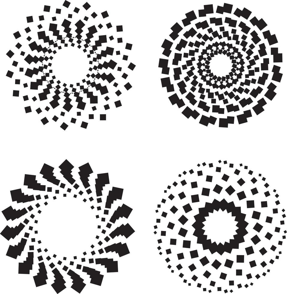 Decorative Circular Patterns, Vector Graphics