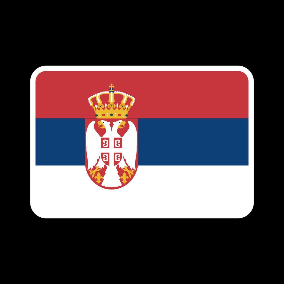 bandera serbia, colores oficiales y proporción. ilustración vectorial vector