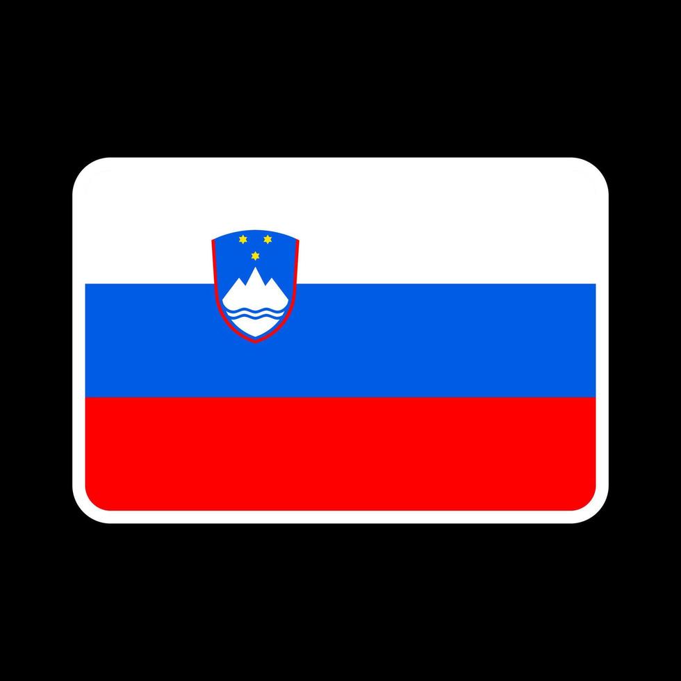 Slovenia flag, official colors and proportion. Vector illustration.