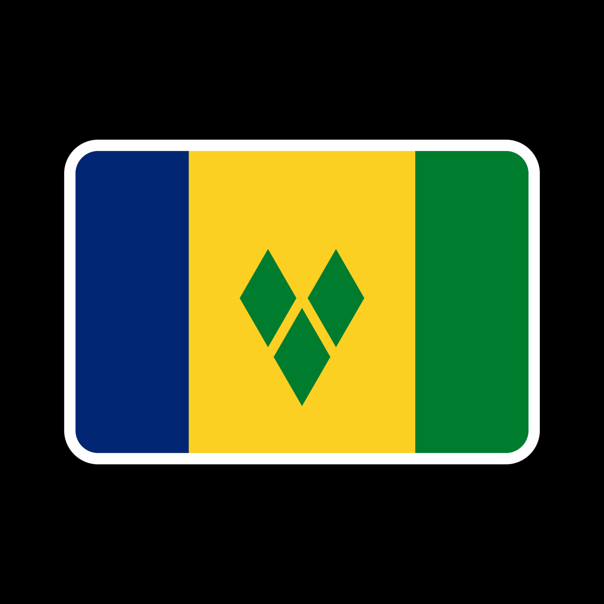 Saint Vincent and the Grenadines flag, official colors and proportion