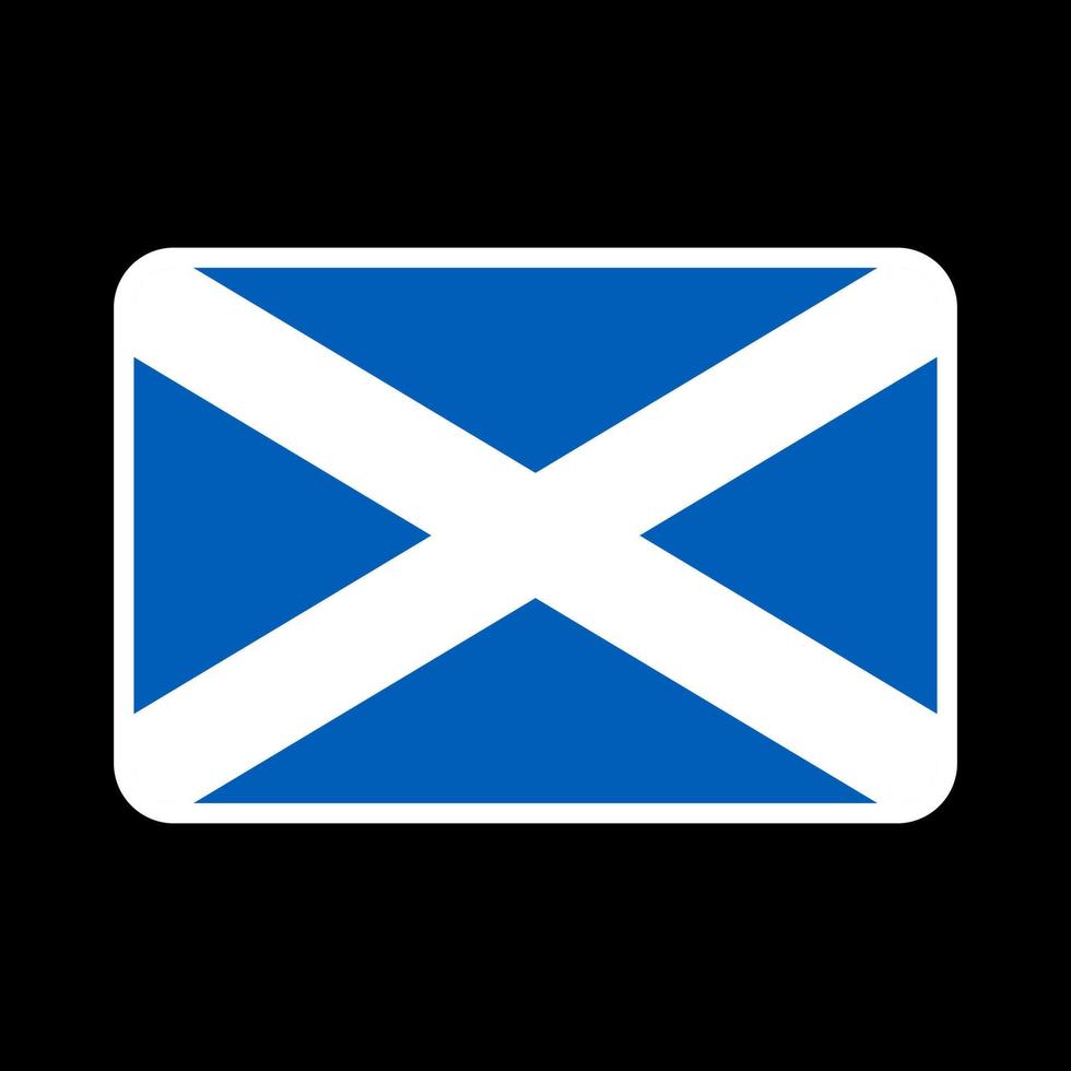 bandera de Escocia, colores oficiales y proporción. ilustración vectorial vector