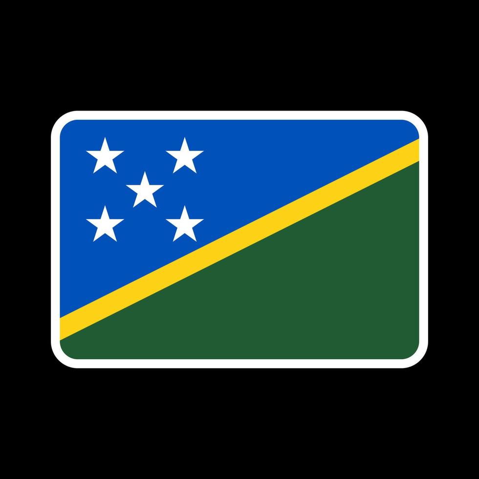 Solomon Islands flag, official colors and proportion. Vector illustration.