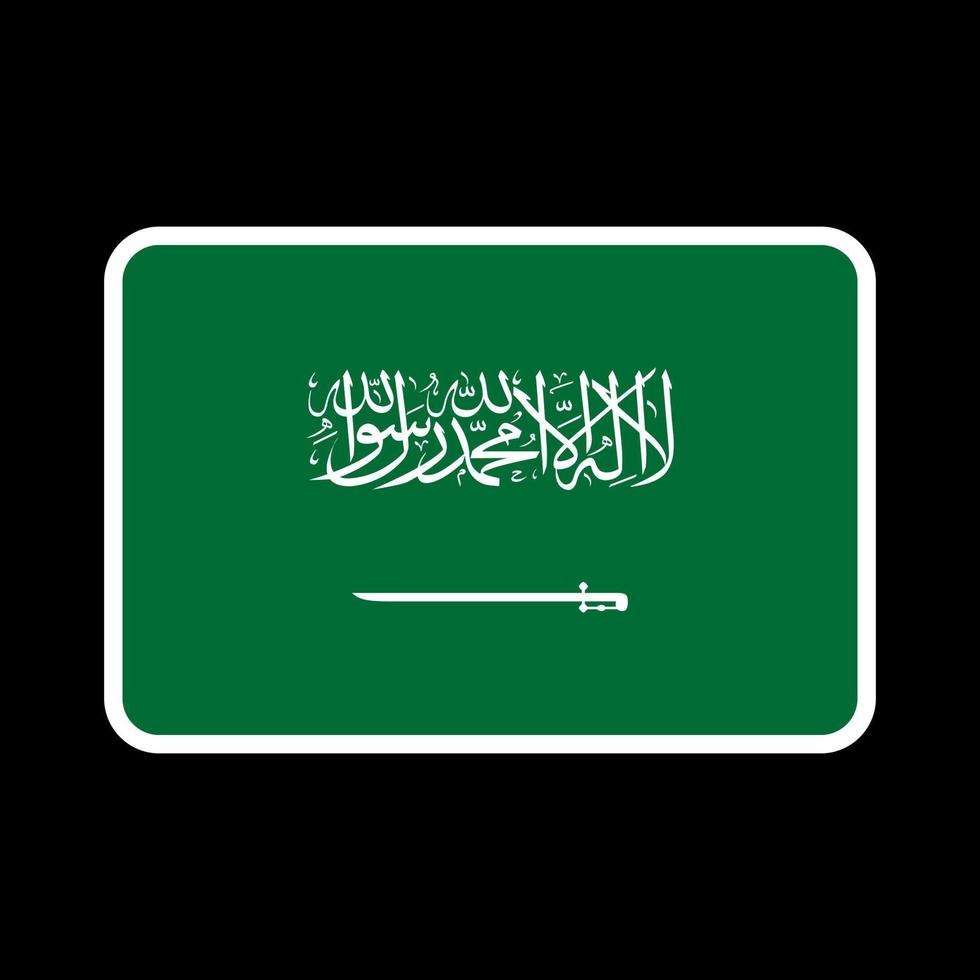 Saudi Arabia flag, official colors and proportion. Vector illustration.