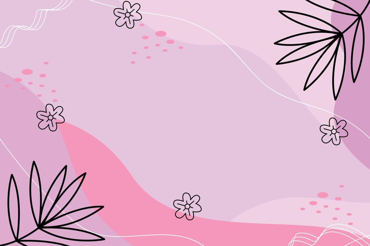 hand drawn minimal background in pink color vector