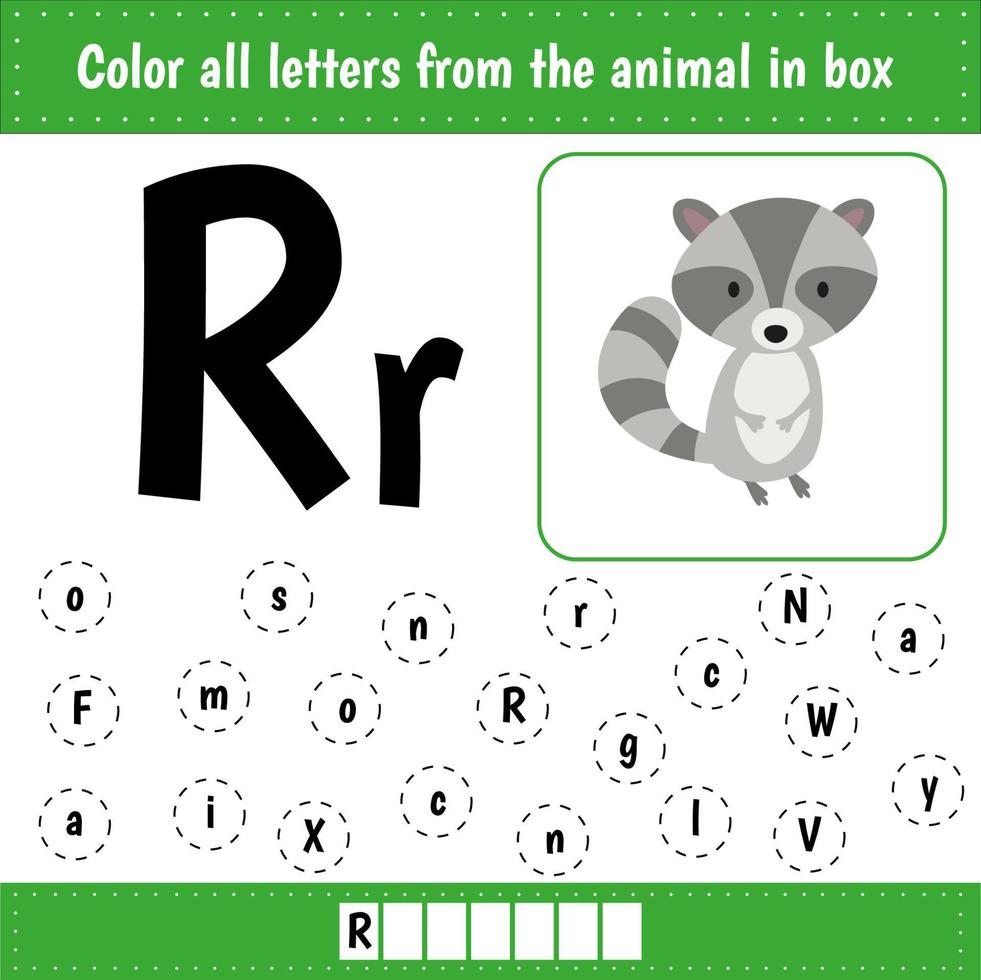 Learning English alphabet. Letters recognition.  Educational worksheet for school and kindergarten. Q is for quokka. vector