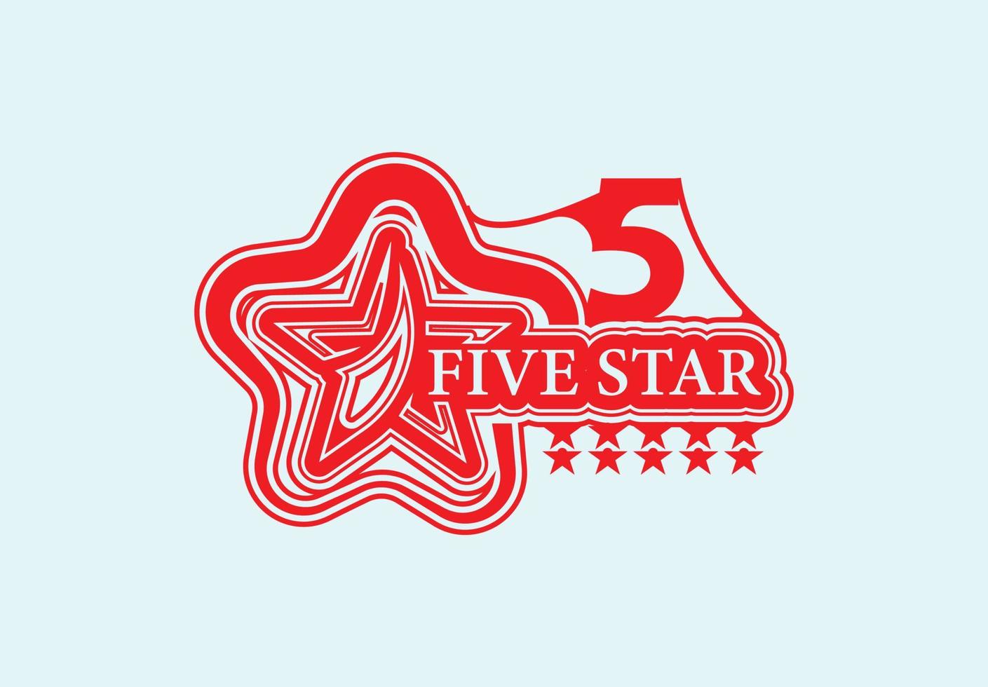 cinco estrella logo y icono diseño modelo vector