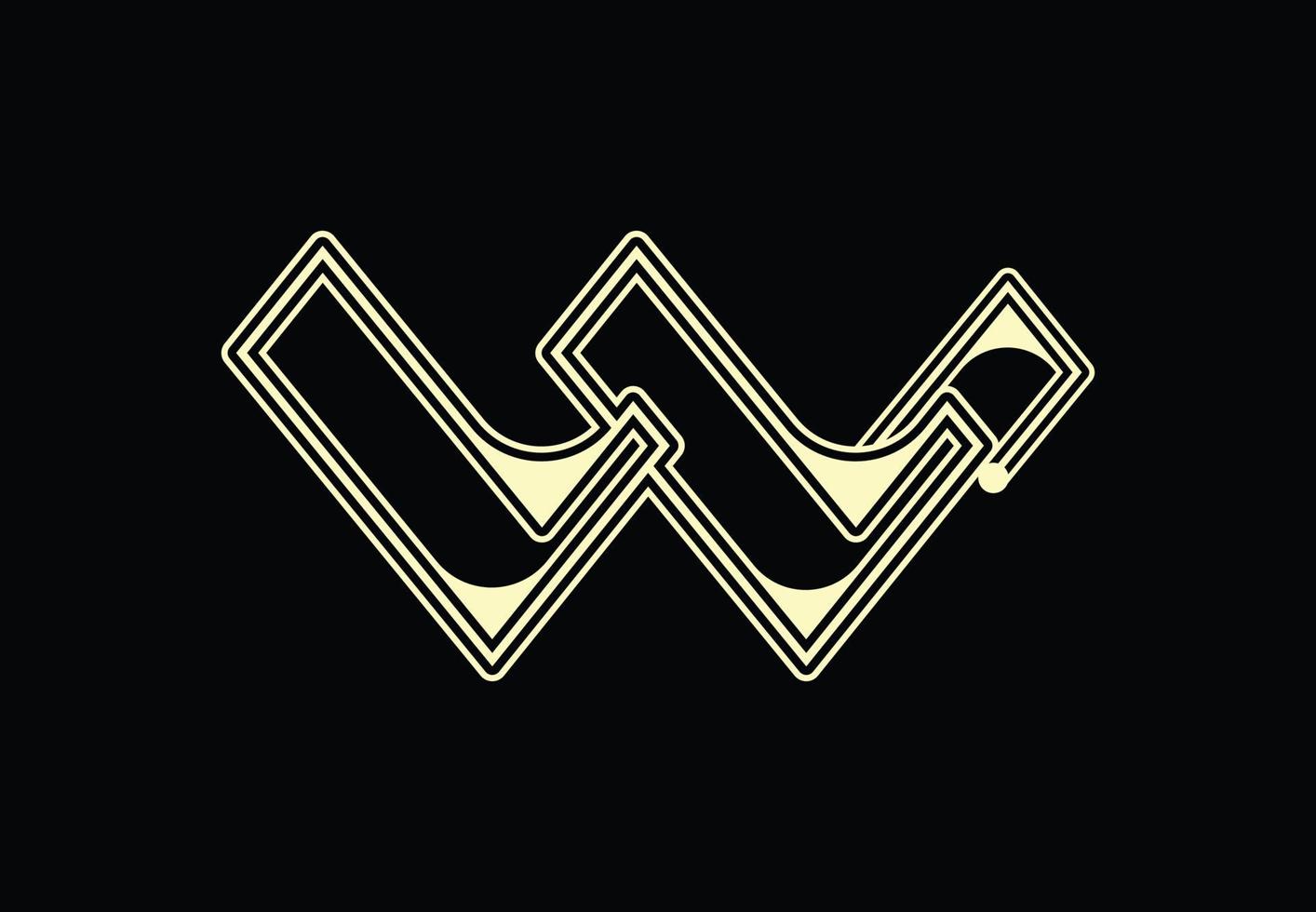 W letter logo and icon design template vector