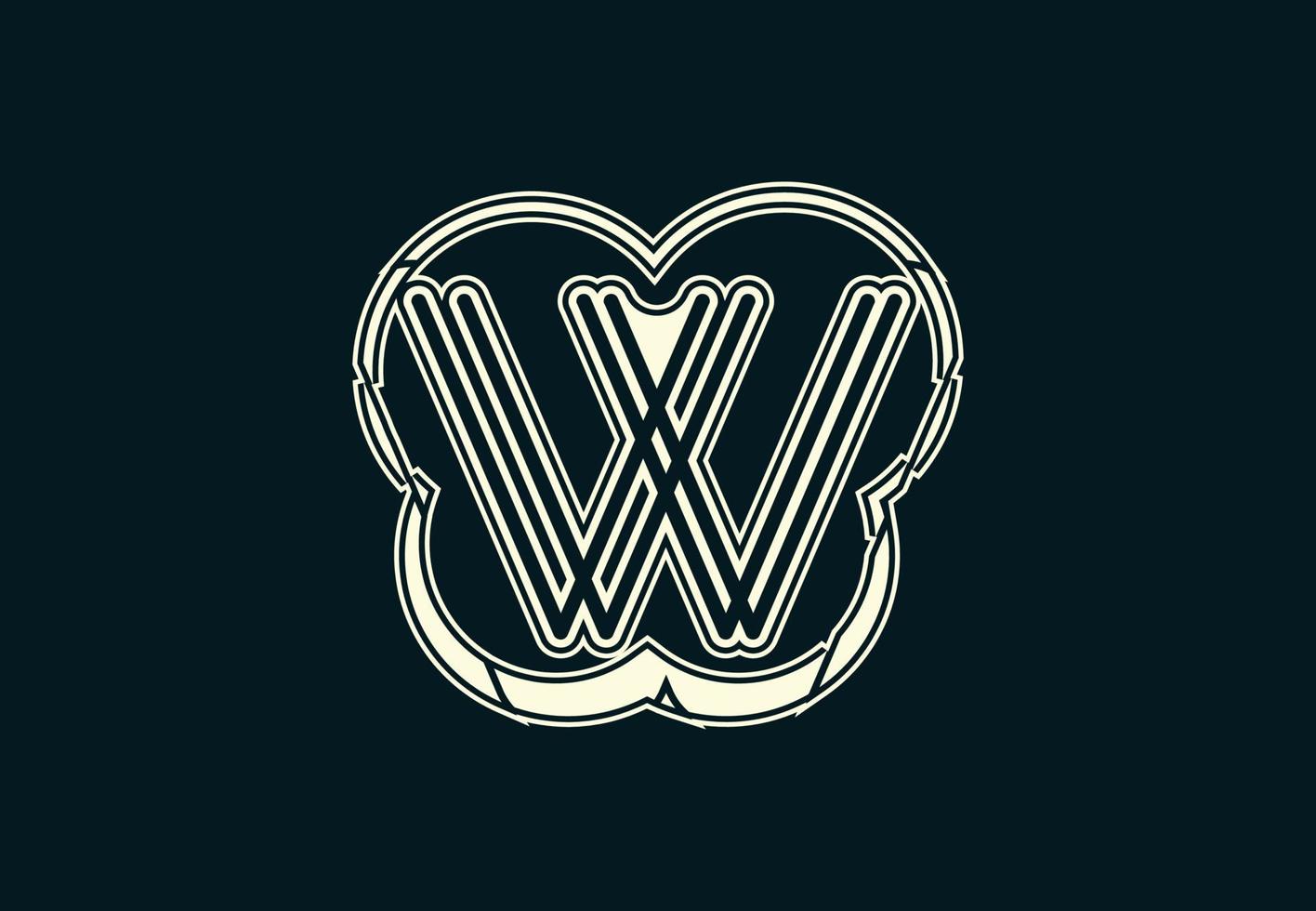 W letter logo and icon design template vector