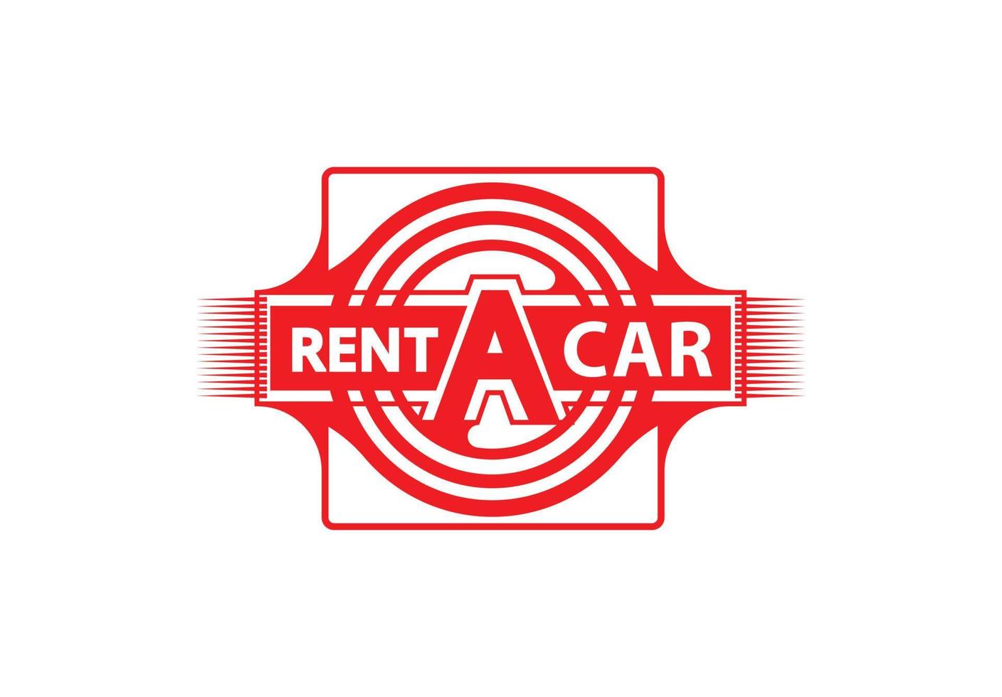 Rent a car logo and icon design template vector