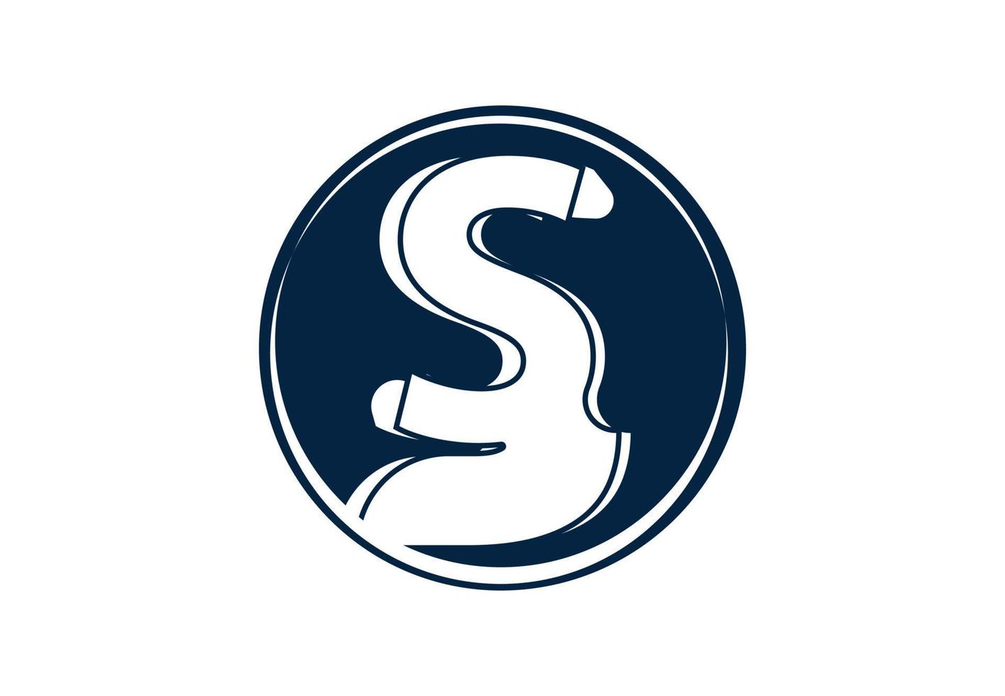 S letter logo and icon design template vector