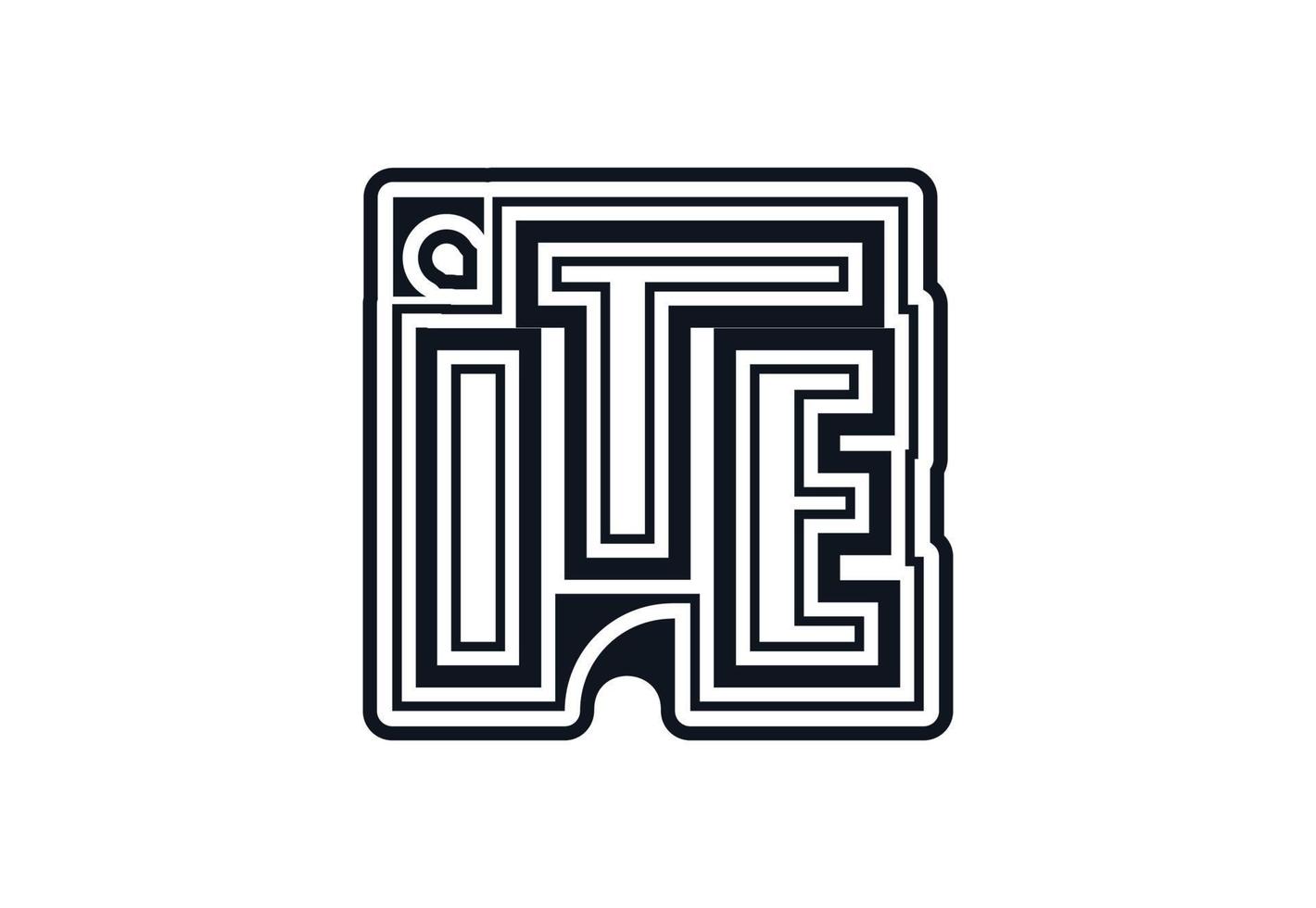 ite letra logo y icono diseño modelo vector