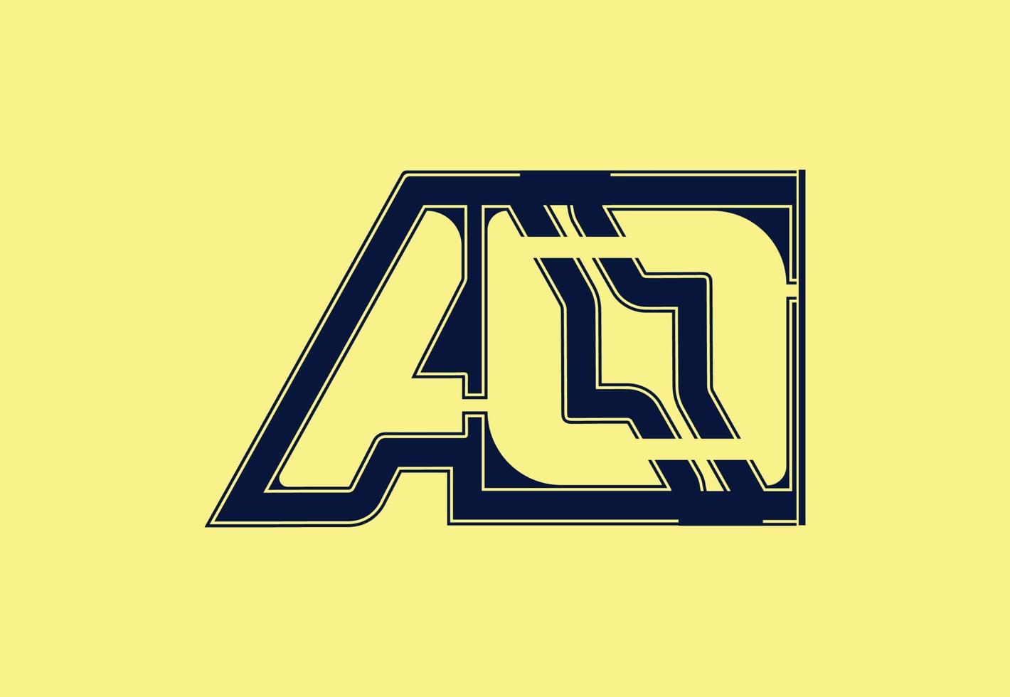 AO letter logo and icon design template vector