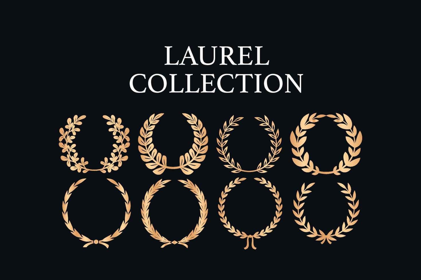 gold laurel collections vector