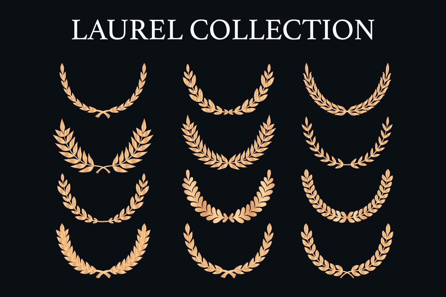 gold laurel collections 22357479 Vector Art at Vecteezy