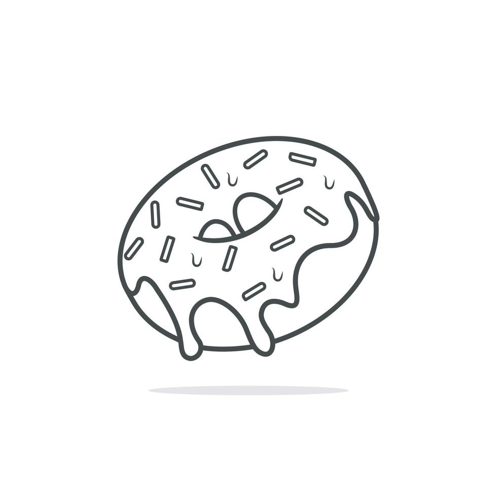 flotante rosquilla dibujos animados vector icono ilustración. comida objeto icono concepto aislado vector. plano dibujos animados estilo.