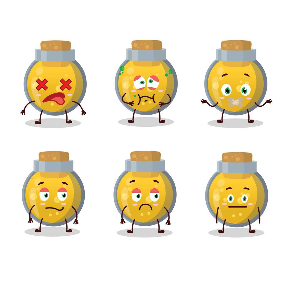 Golden potion cartoon character with nope expression vector