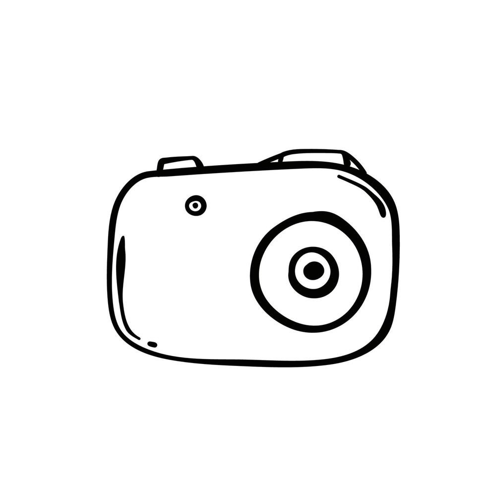 Cute kawaii camera smiling and winking. Cartoon character photographic equipment. T shirt design element. Pink and blue camera icon. Small mirrorless camera. Vector illustration, flat, clip art.