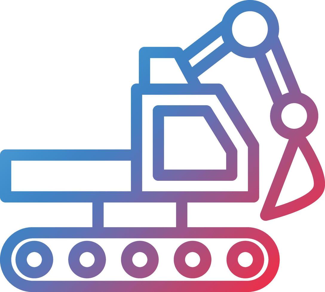 3205 - Excavator.eps vector