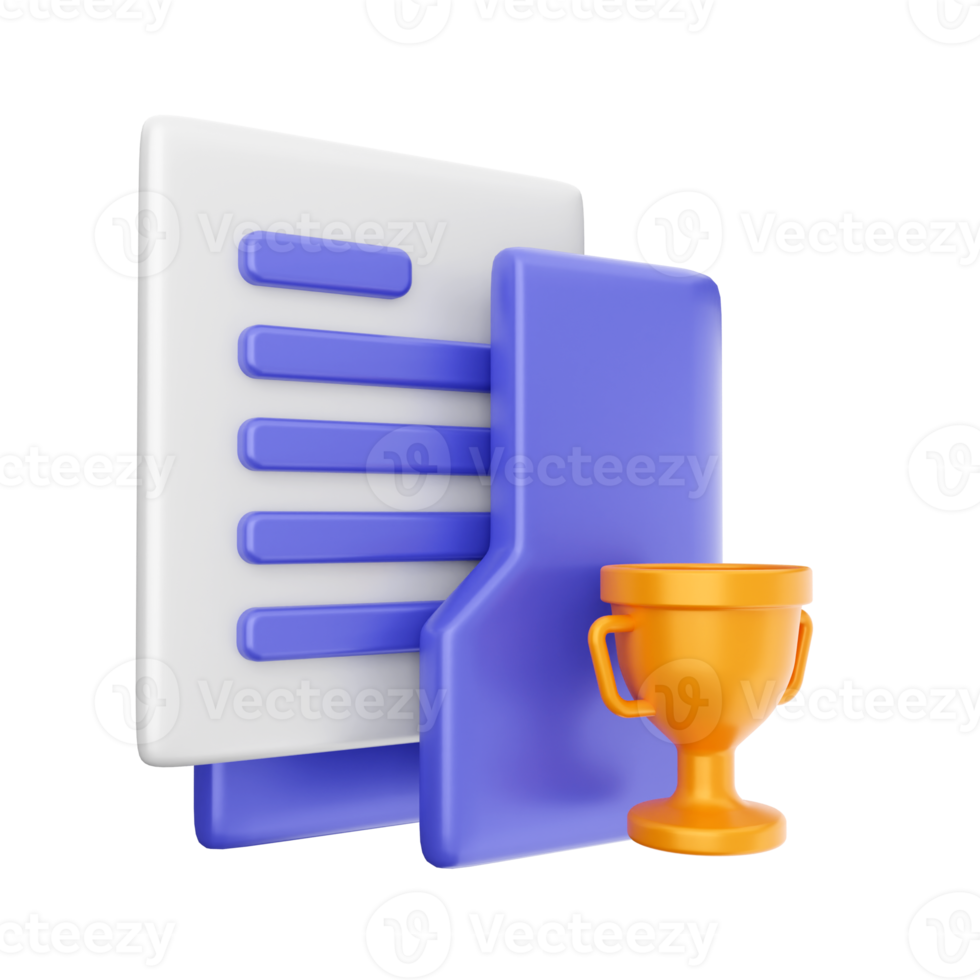 3d folder icon illustration png