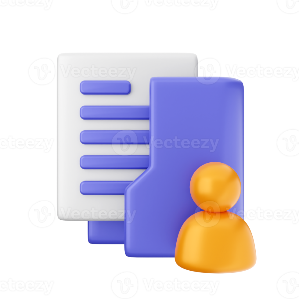 3d folder icon illustration png