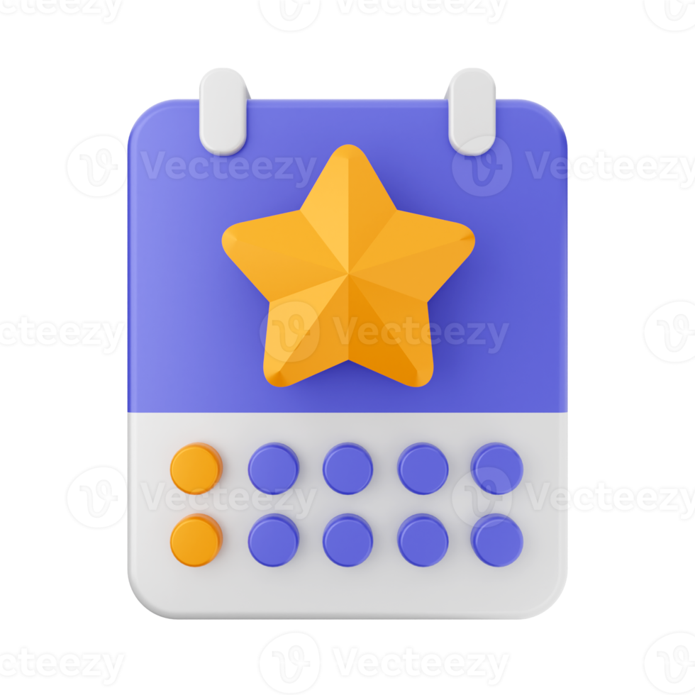 3d calendar icon illustration png