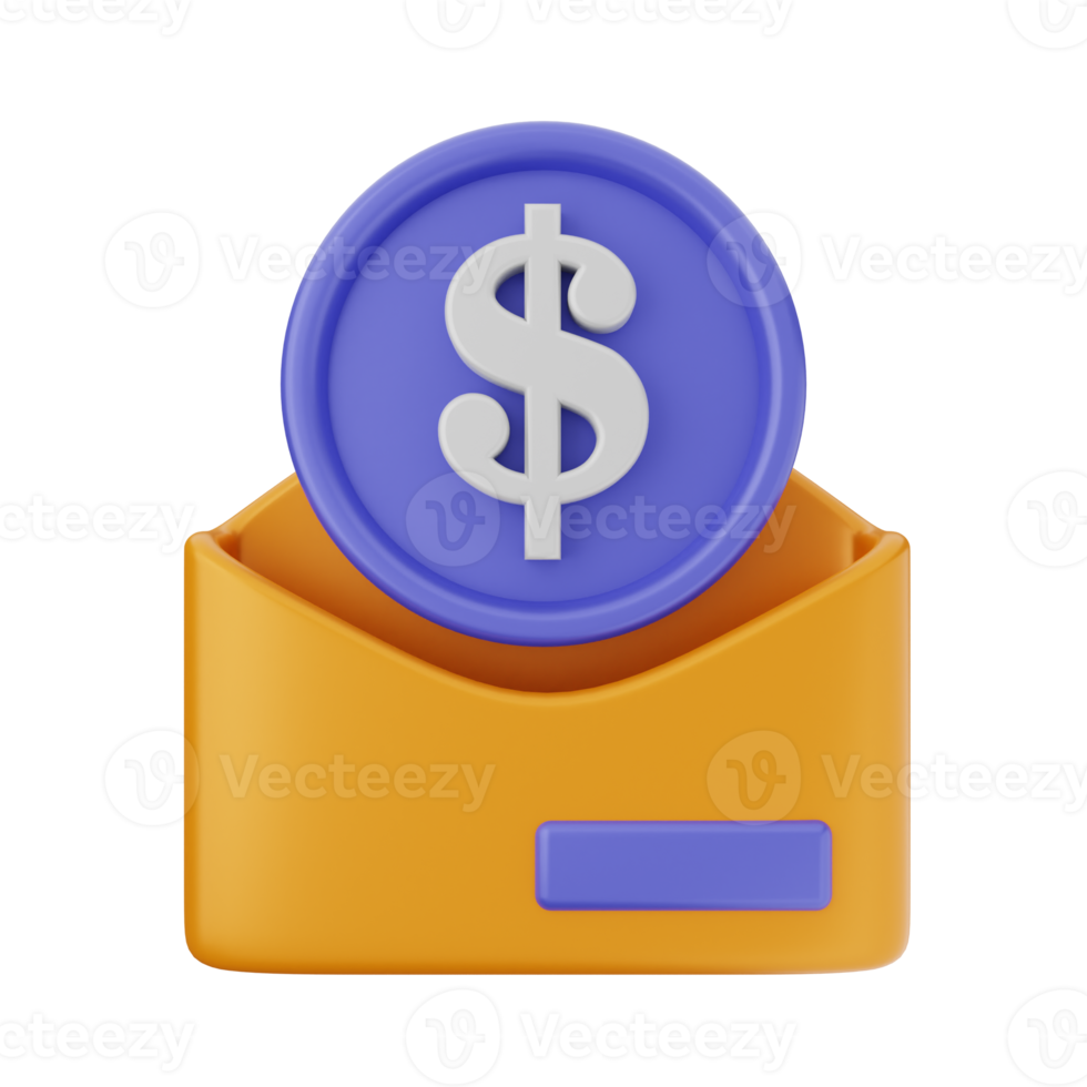 3d e-post post kuvert ikon illustration png