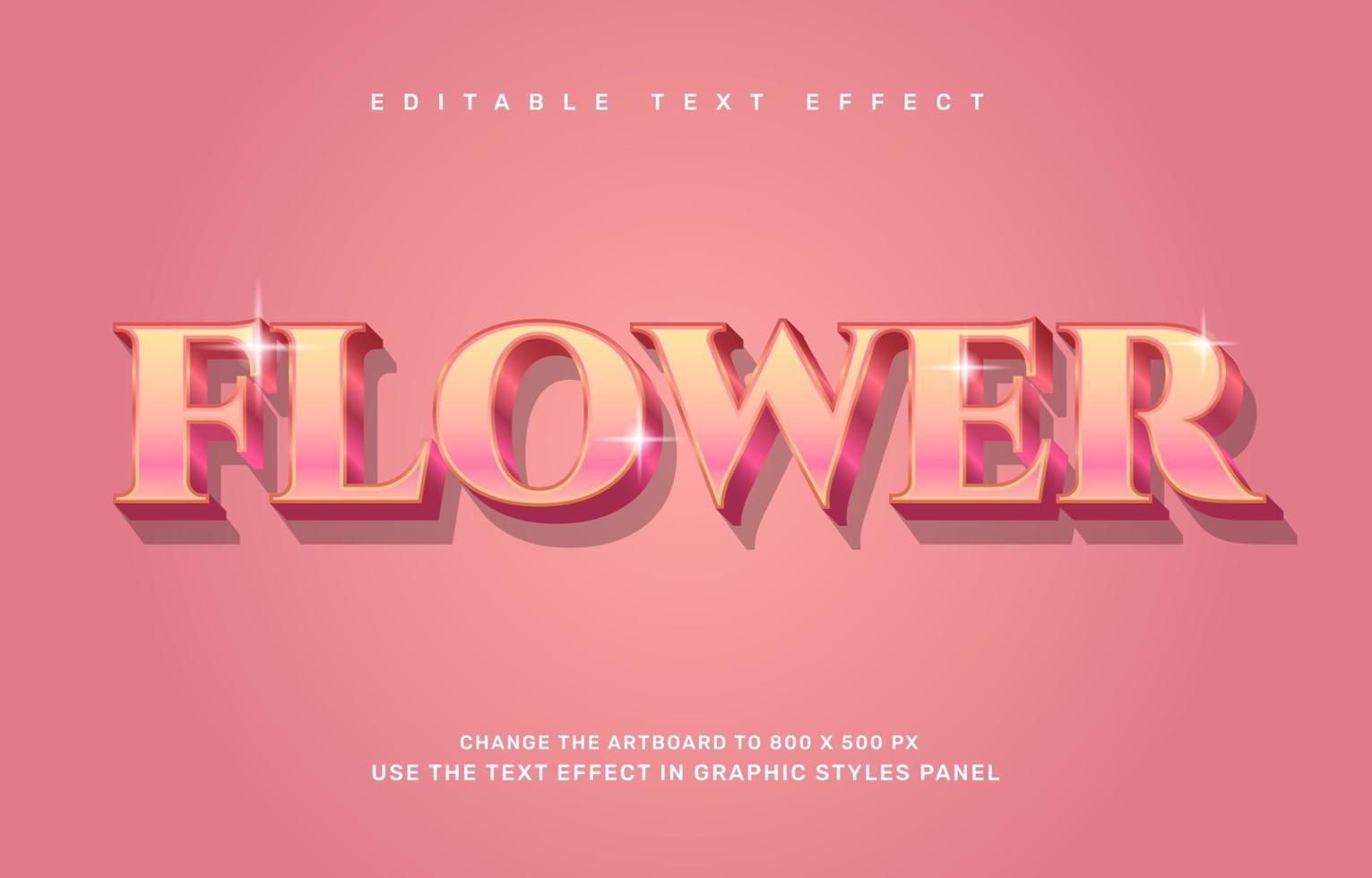 Rose gold editable text effect template vector