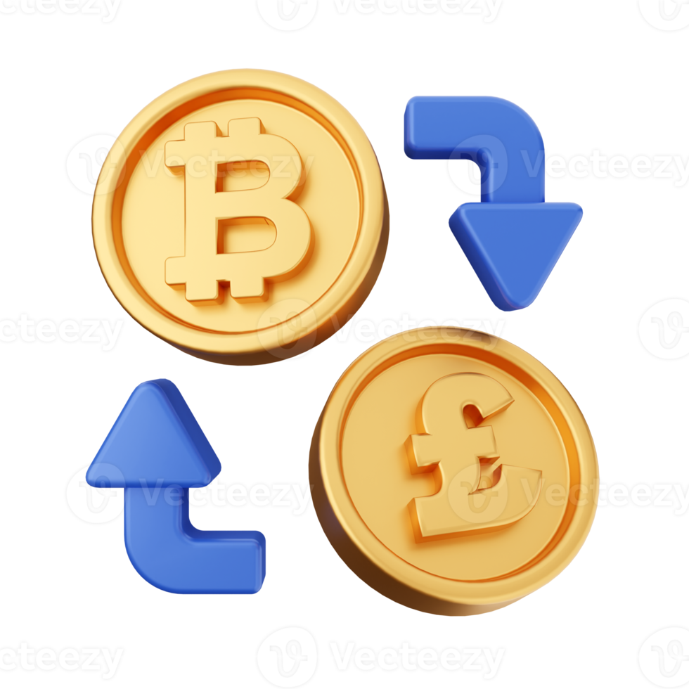 3d bitcoin cryptocurrency icon illustration png