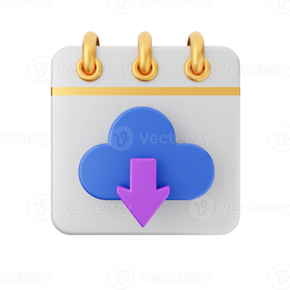 3d calendario icono ilustración png