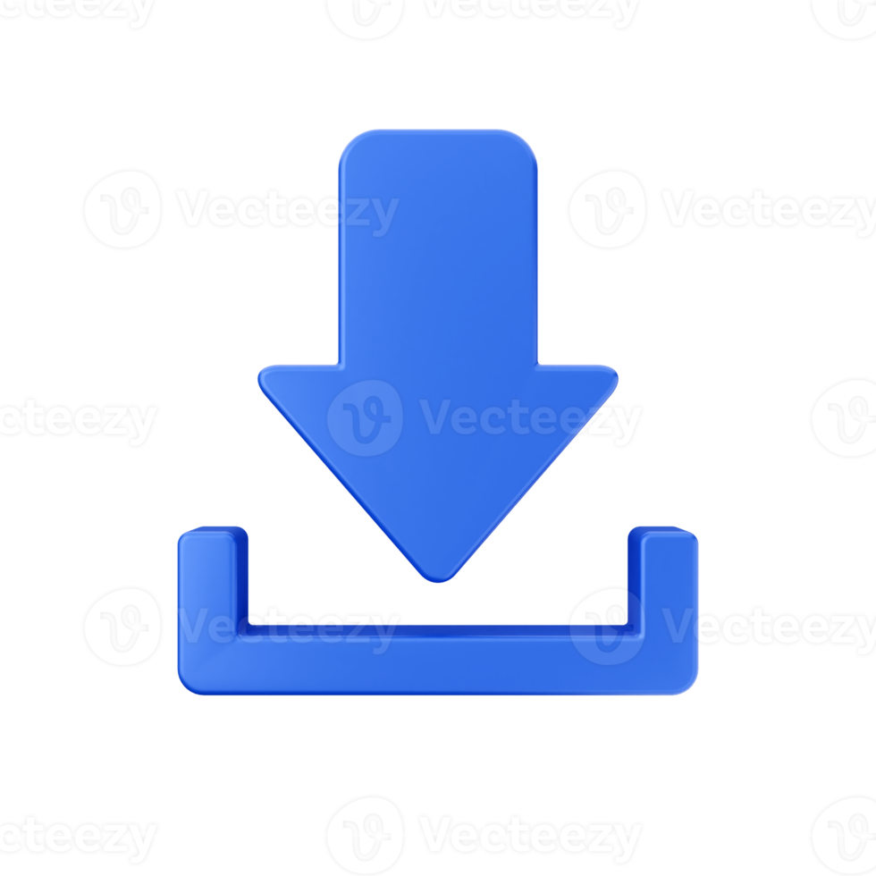 3d download icon illustration png