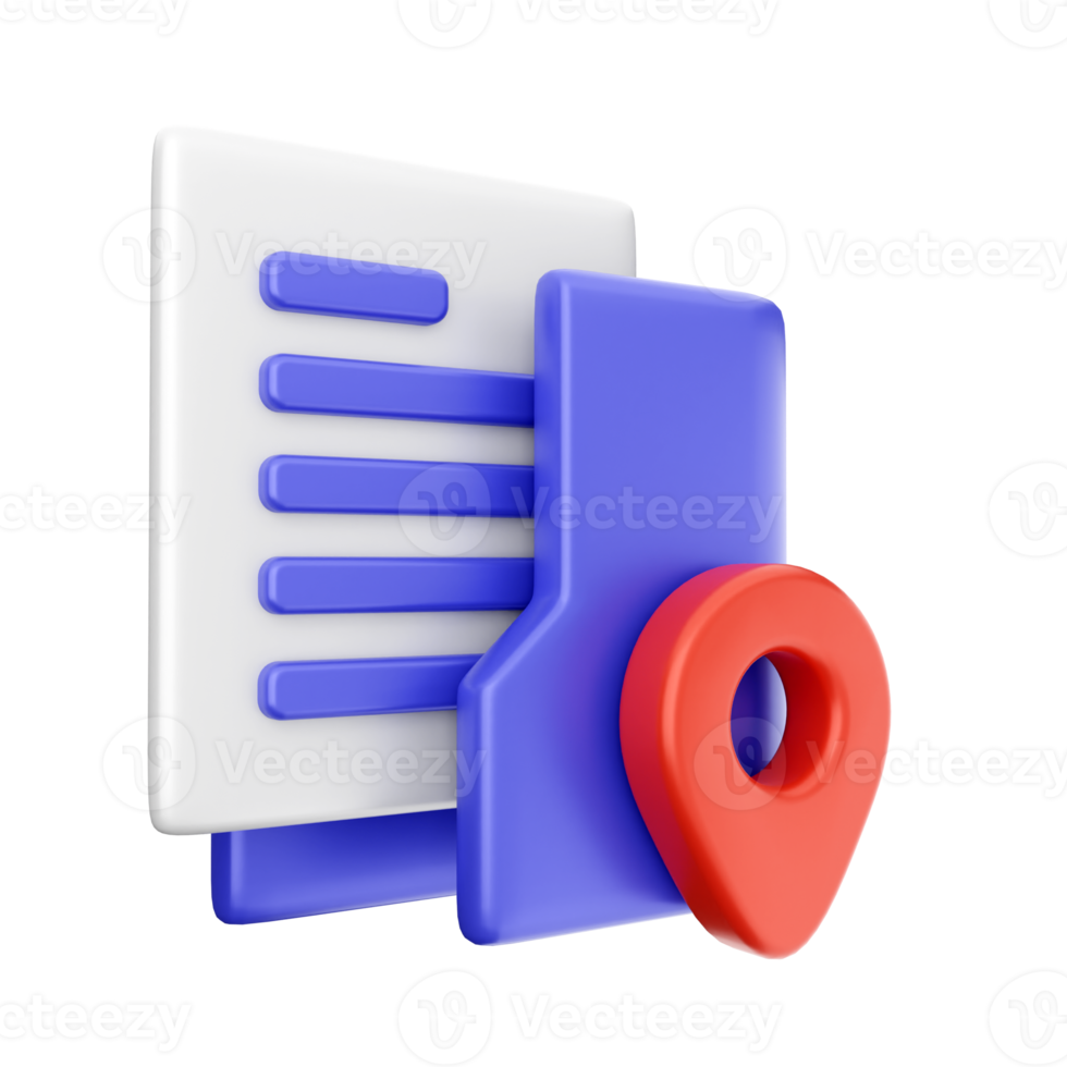 3d folder icon illustration png