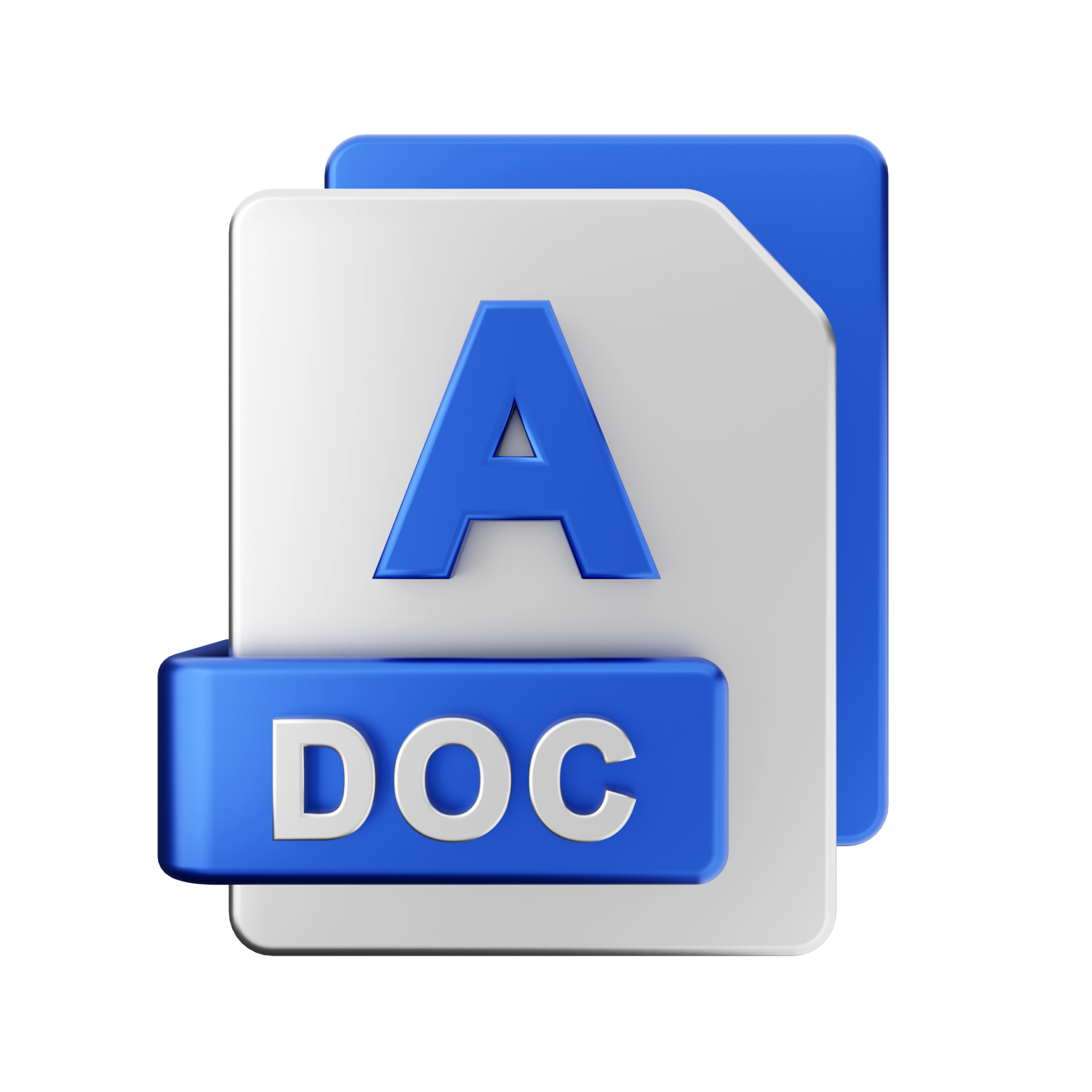 3d doc file icon illustration 22359193 PNG