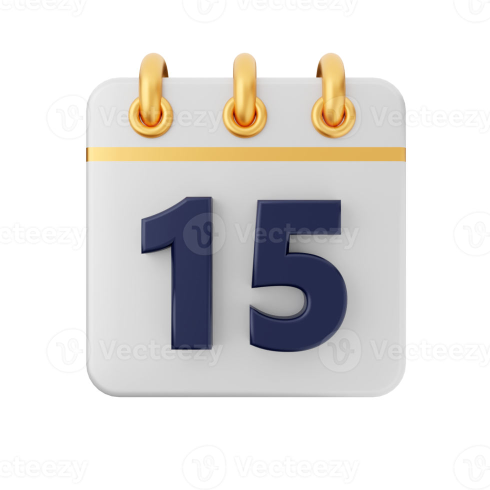 3d calendário ícone ilustração render png