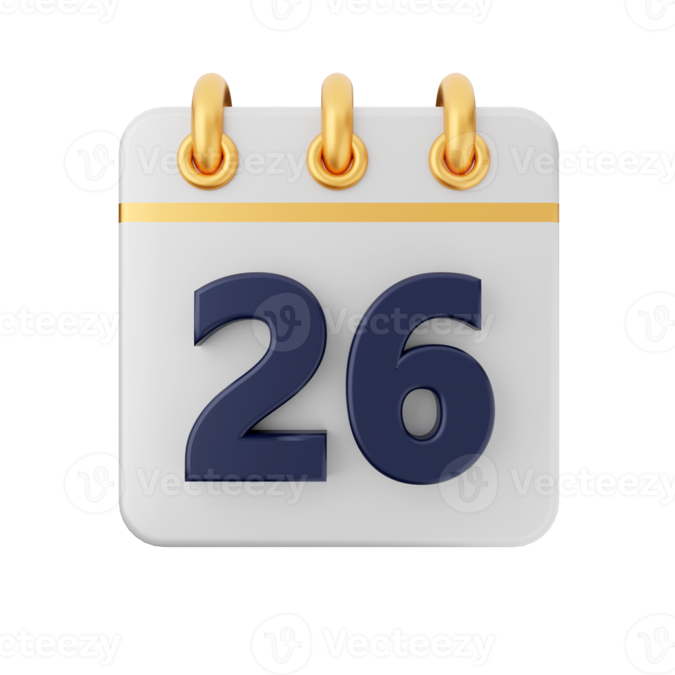 3d calendar icon illustration render png