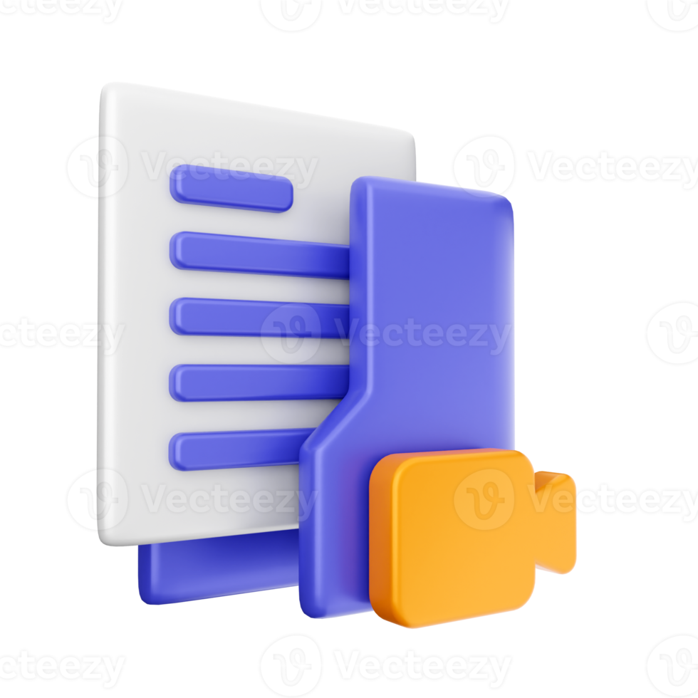 3d folder icon illustration png