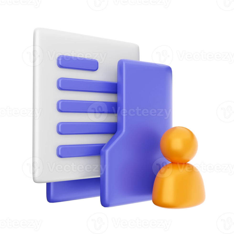 3d folder icon illustration png