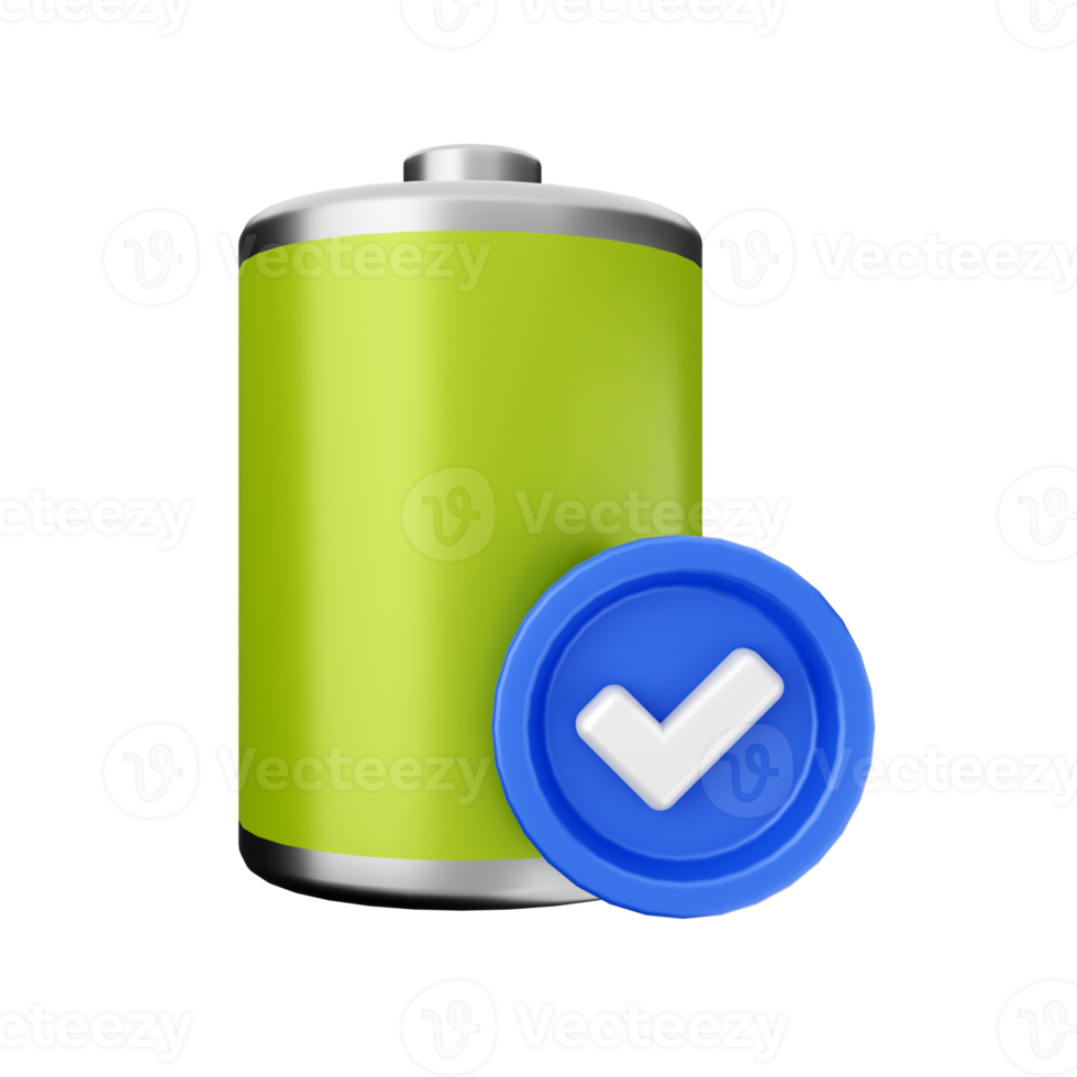 3d battery charge energy icon illustration png