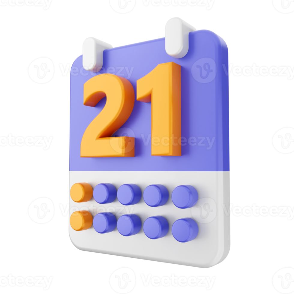 3d kalender ikon illustration png