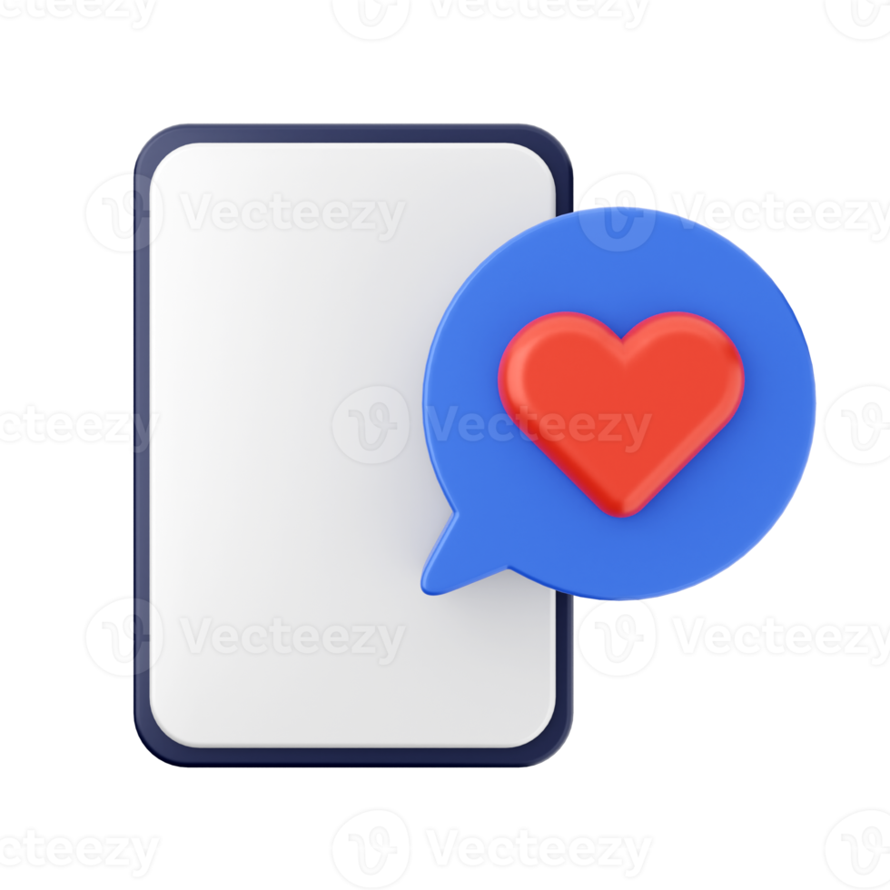 3d valentines day icon illustration love heart render png