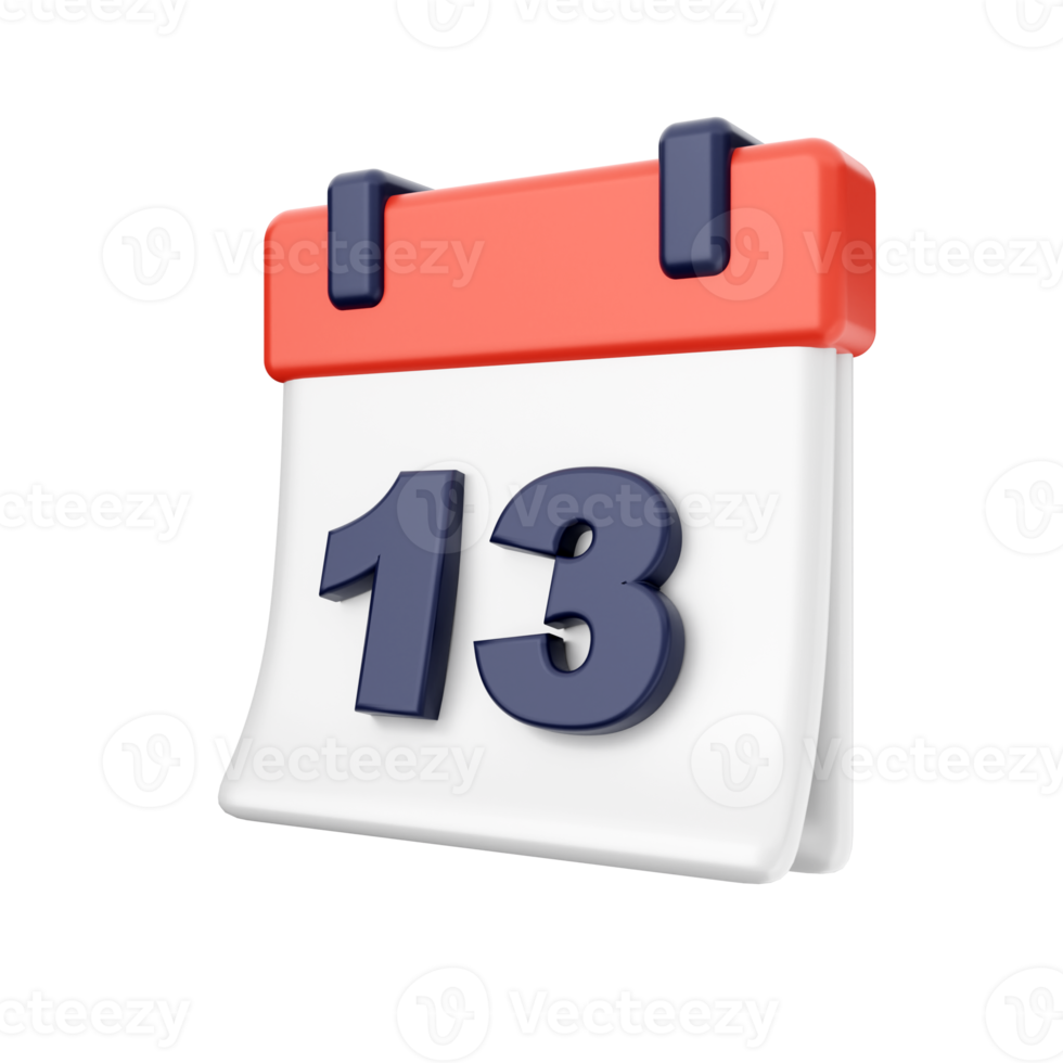 3d calendrier icône illustration png