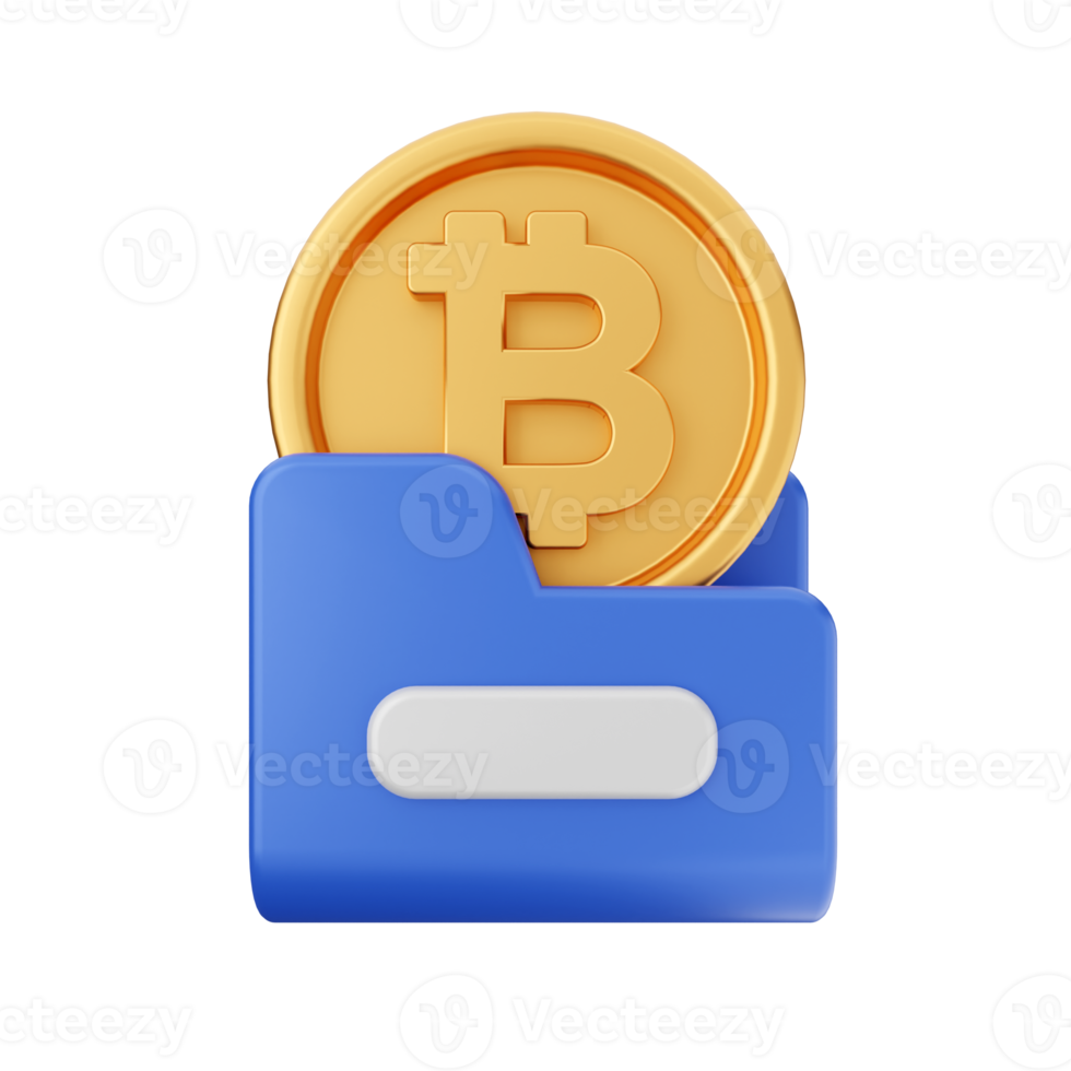 3d bitcoin cryptocurrency icon illustration png