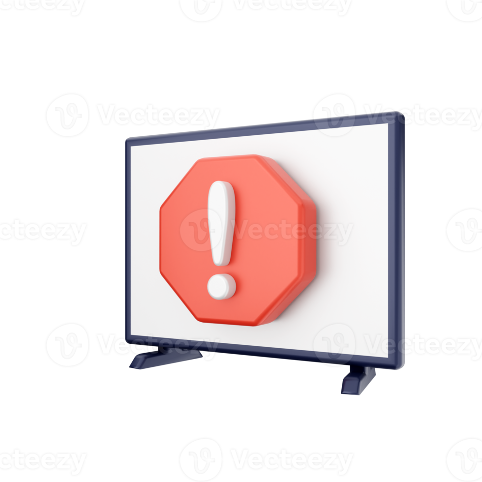 3d smart tv icon illustration png