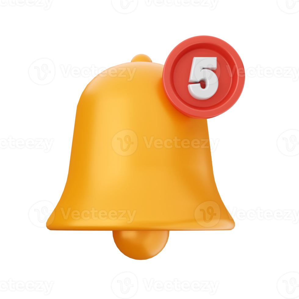 3d notification icon illustration png