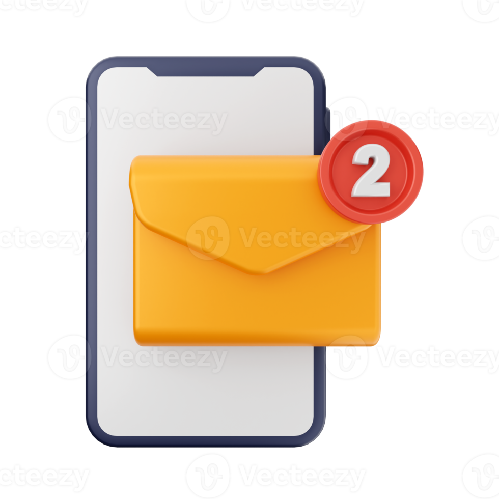 3d notification icon illustration png