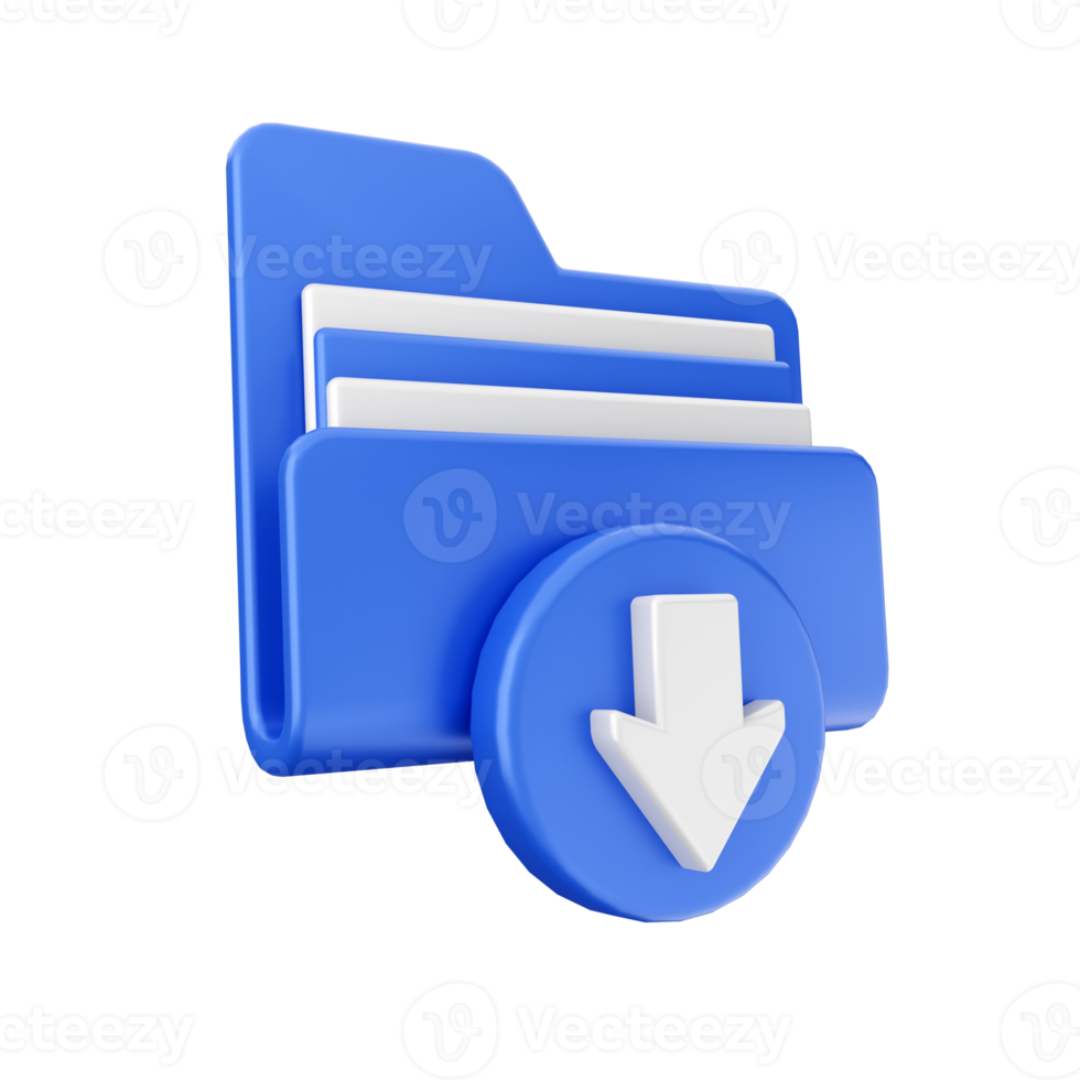 3d folder icon file illustration png