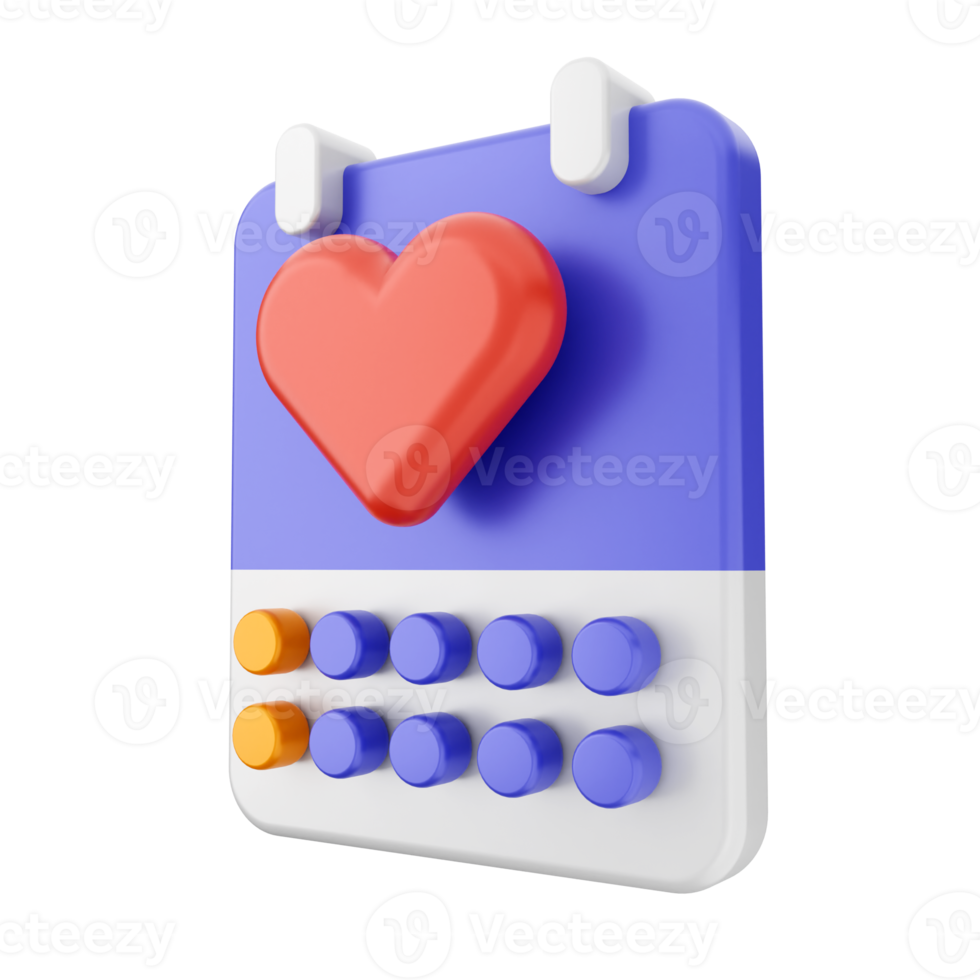 3d calendar icon illustration png