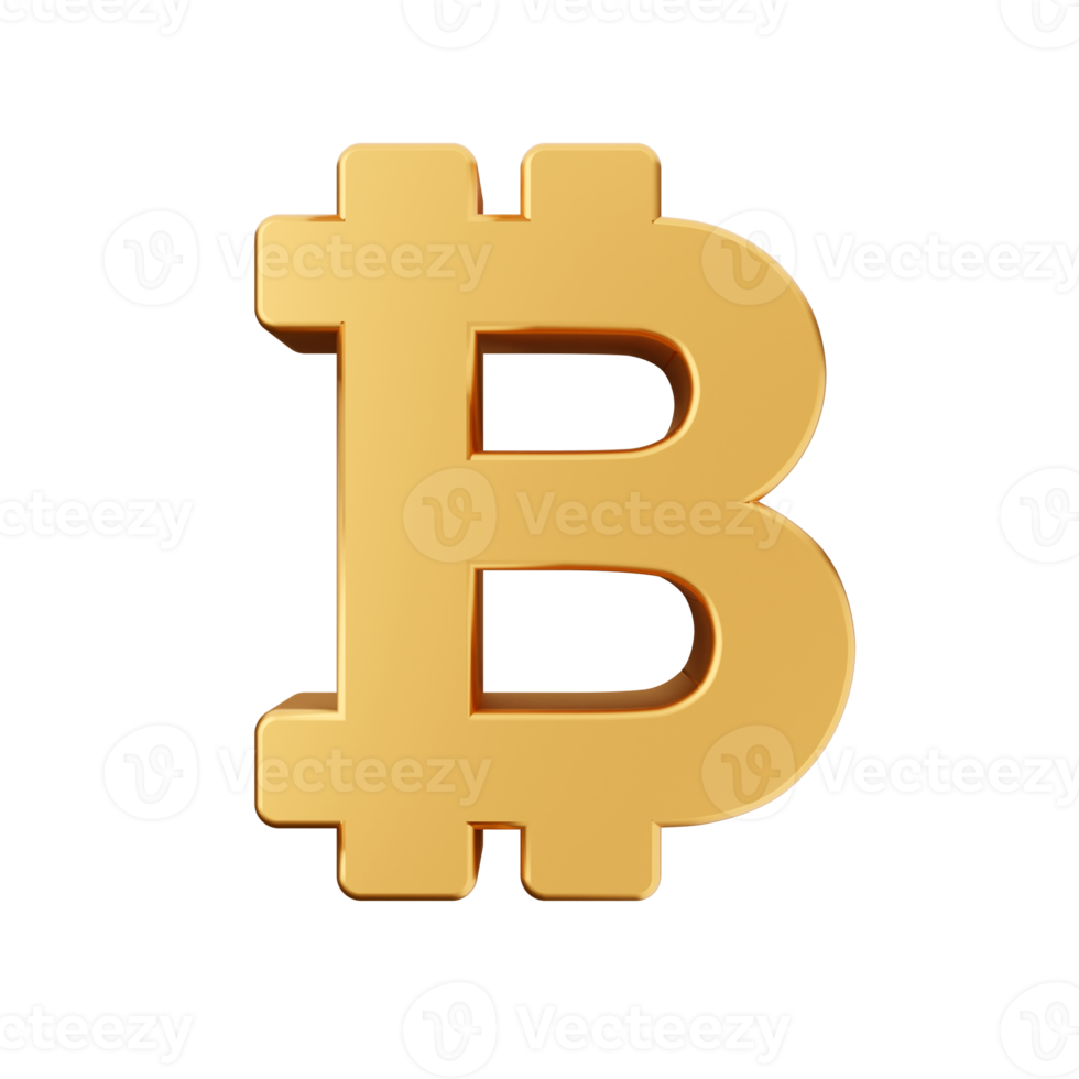 3d bitcoin cryptocurrency icon illustration png