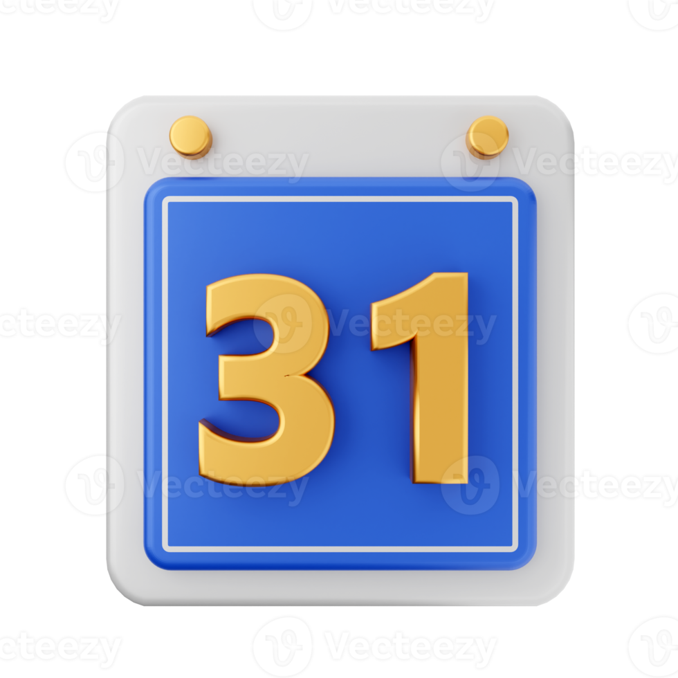 3d calendar icon illustration render png