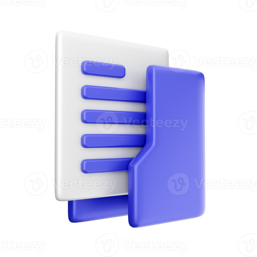 3d folder icon illustration png
